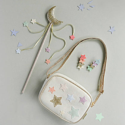 Set de două agrafe de păr Rockahula Rainbow Shimmer Star cu steluțe curcubeu