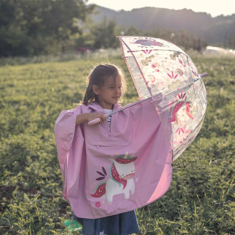 Umbrelă transparentă pentru copii cu unicornul Sparkly, marca Sassi