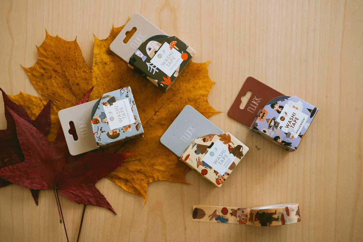 Bandă washi decorativă cu tematică de Halloween pentru copii, marca nuukk