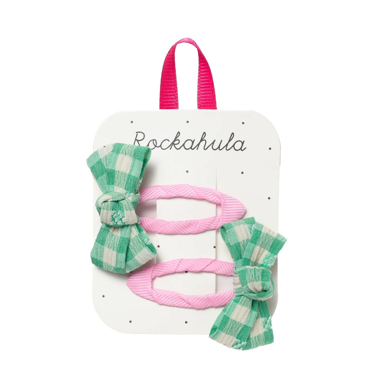 Agrafe cu fundiță Rockahula Gertie Gingham (set de 2)