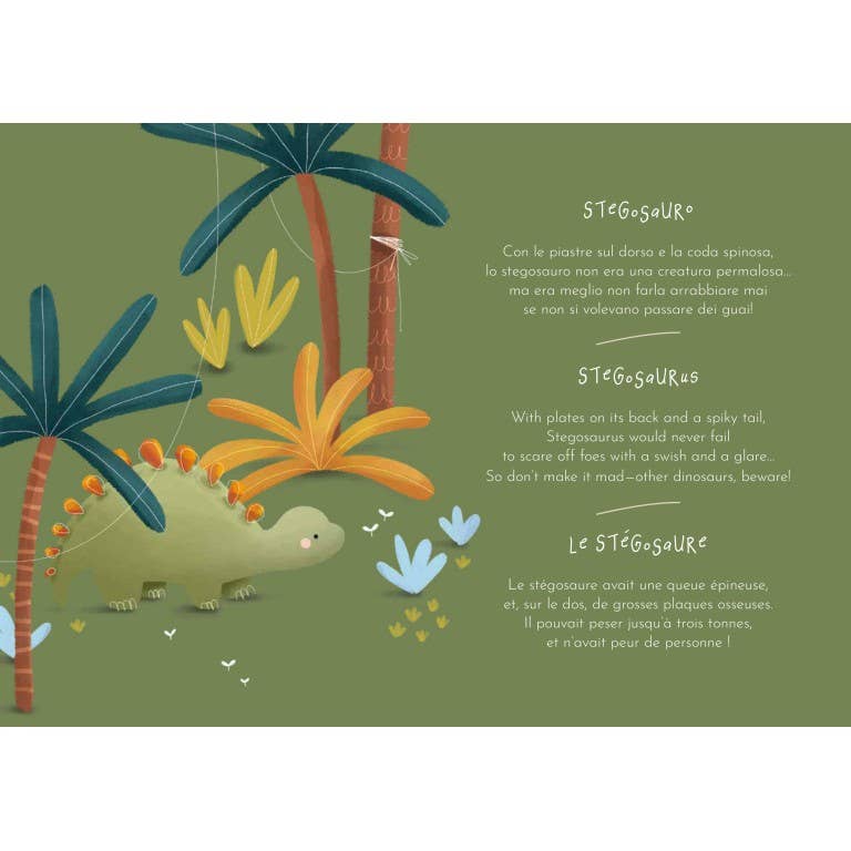 Cutie magnetică Sassi cu dinozauri, 35 de magneți și carte