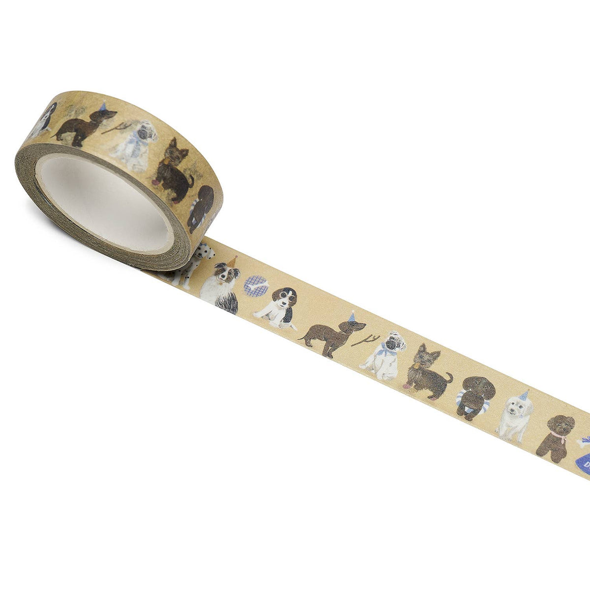 Bandă washi decorativă cu cățeluși pentru copii, marca nuukk