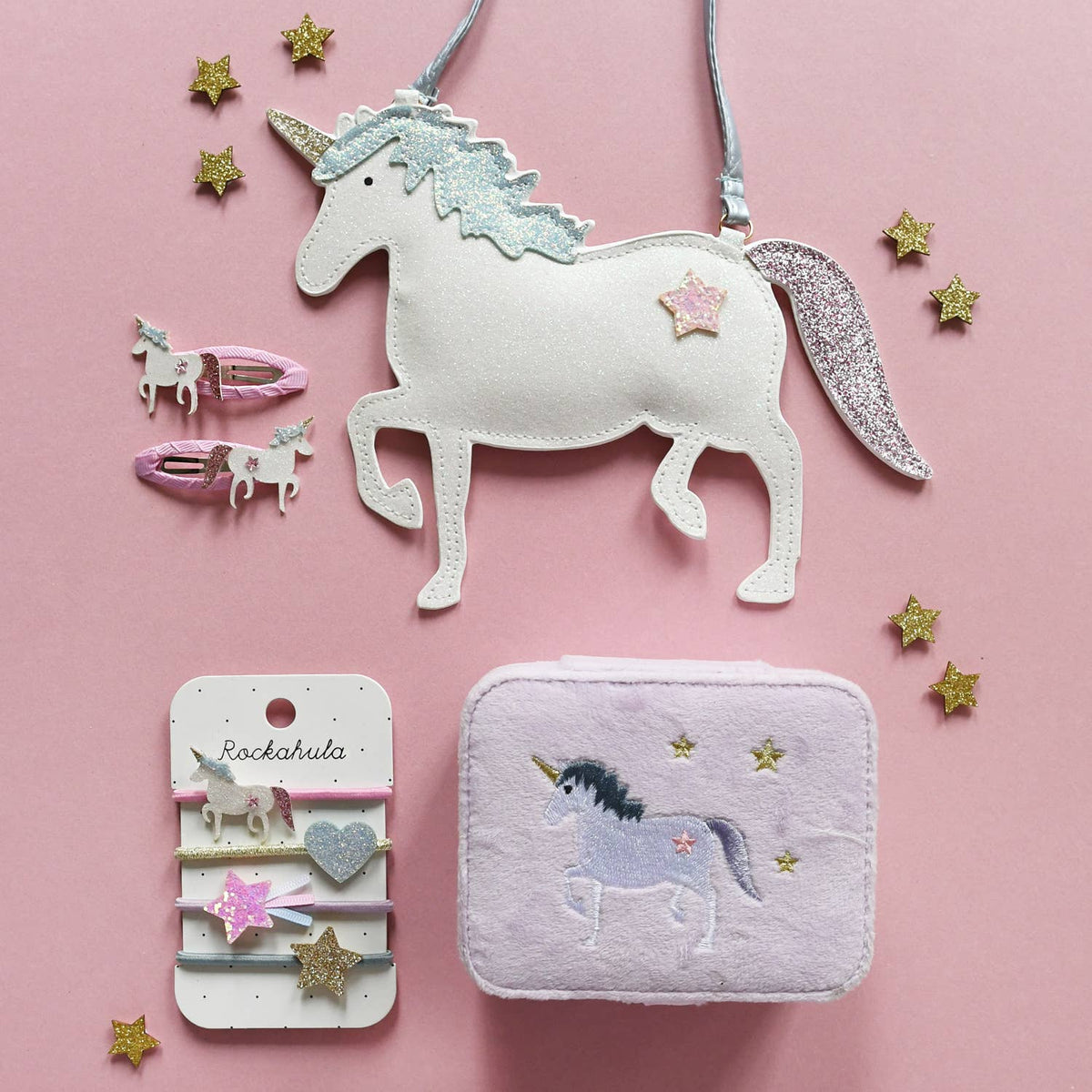 Elastice de păr Rockahula Unicorn (set de 4)