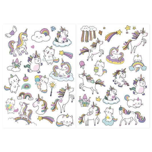 Planșa de tatuaje temporare cu unicorni