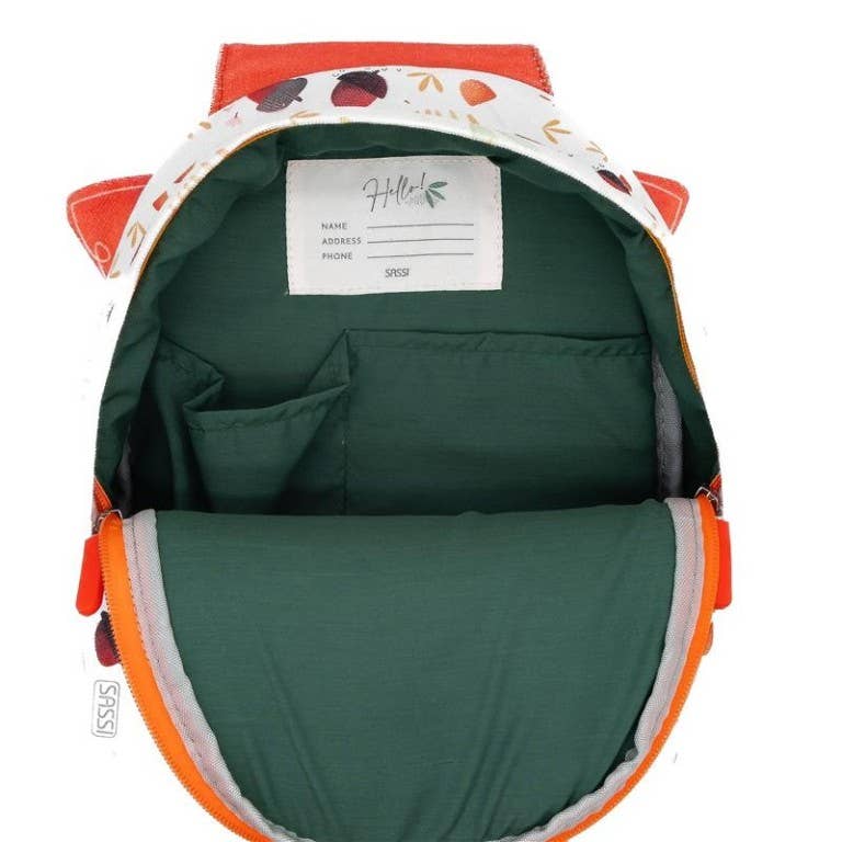 Rucsac mini A5 în formă de vulpe Crunchy, marca Sassi