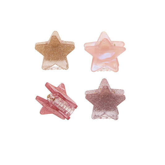 Set de patru clame de păr în formă de steluță Rockahula Shimmer Stars