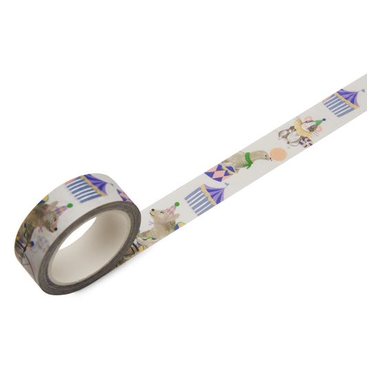 Bandă washi decorativă cu tematică de circ pentru copii, marca nuukk