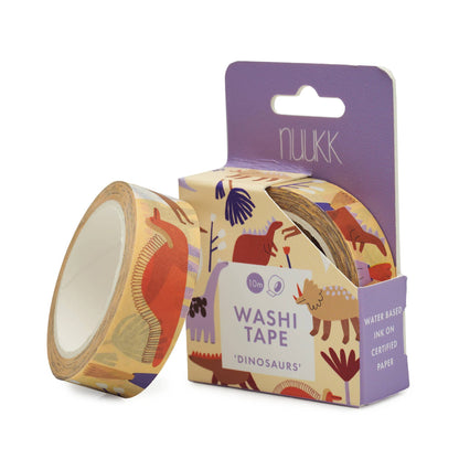 Bandă washi decorativă cu dinozauri pentru copii, marca nuukk