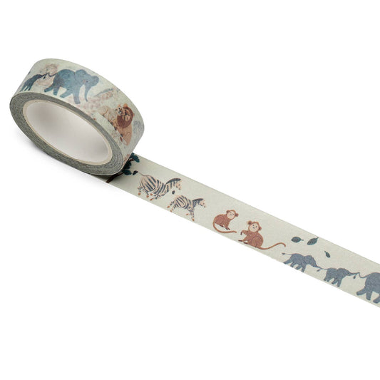 Bandă washi decorativă cu tematică safari pentru copii, marca nuukk