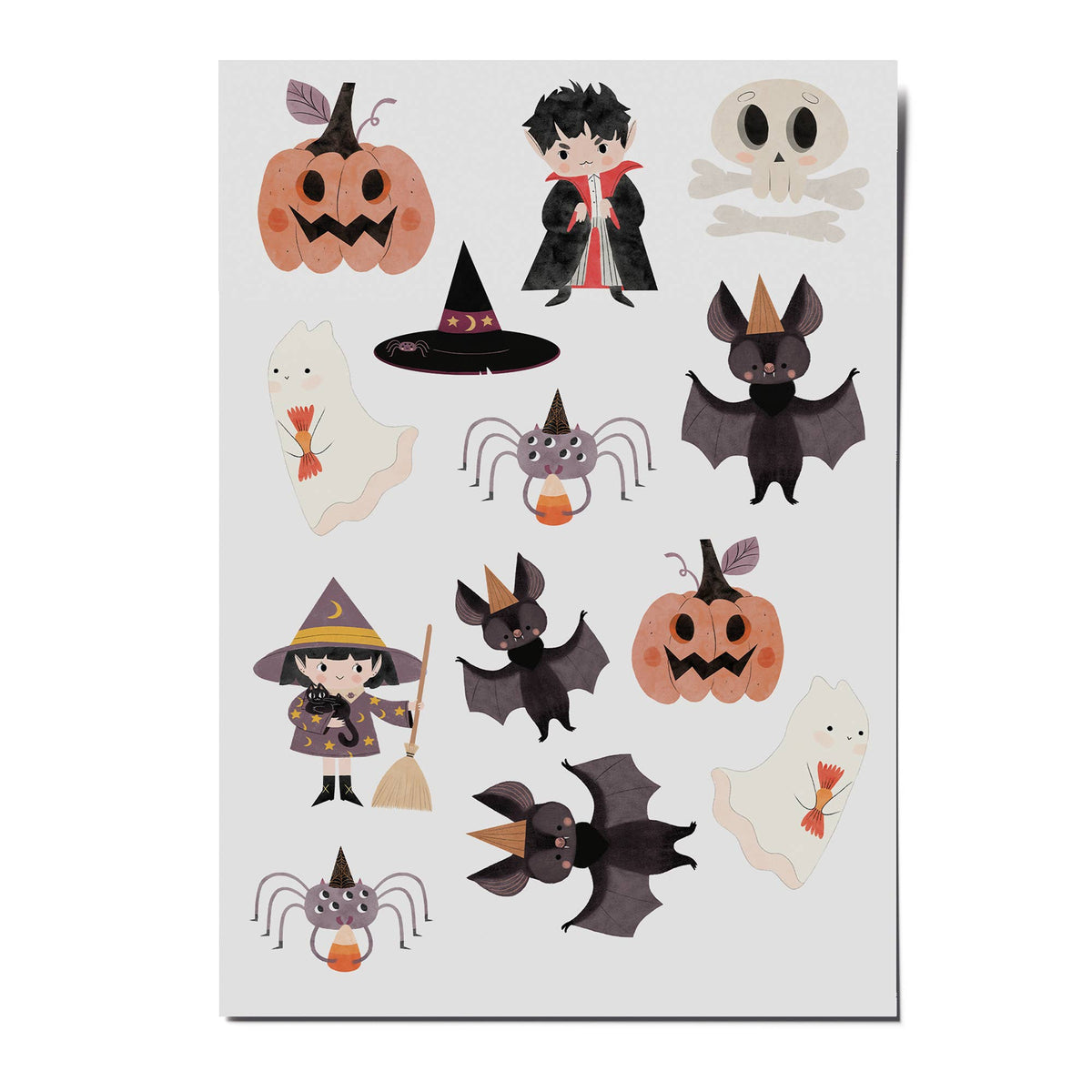 Tatuaje temporare pentru copii cu tematică de Halloween, marca nuukk