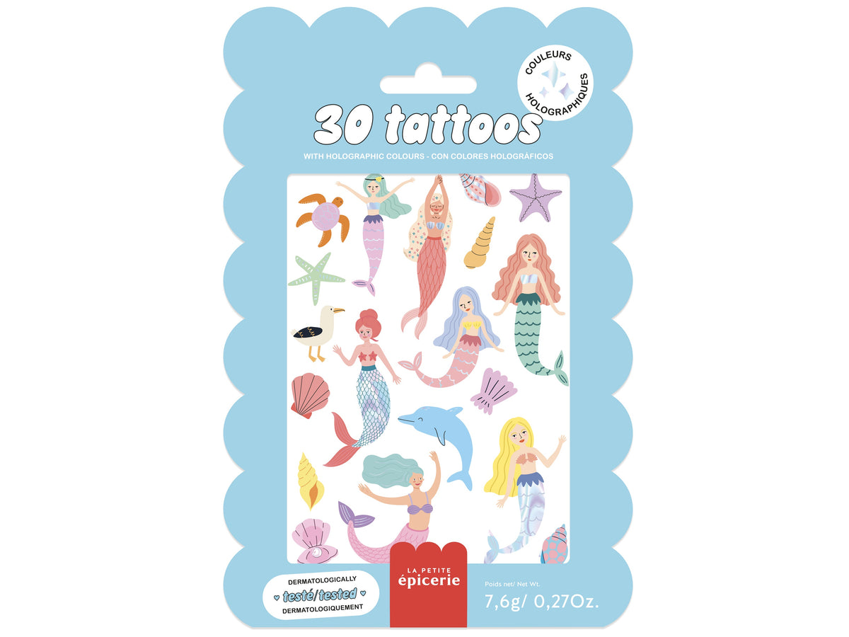 Tatuaje temporare holografice Sirene, La Petite Epicerie