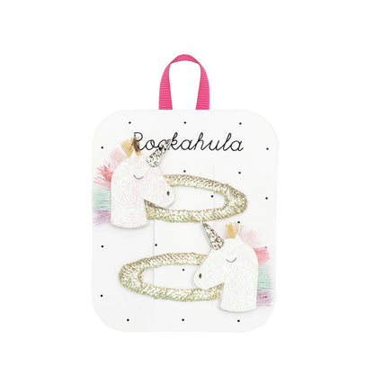 Agrafe de păr Rockahula Rainbow Unicorn (set de 2)