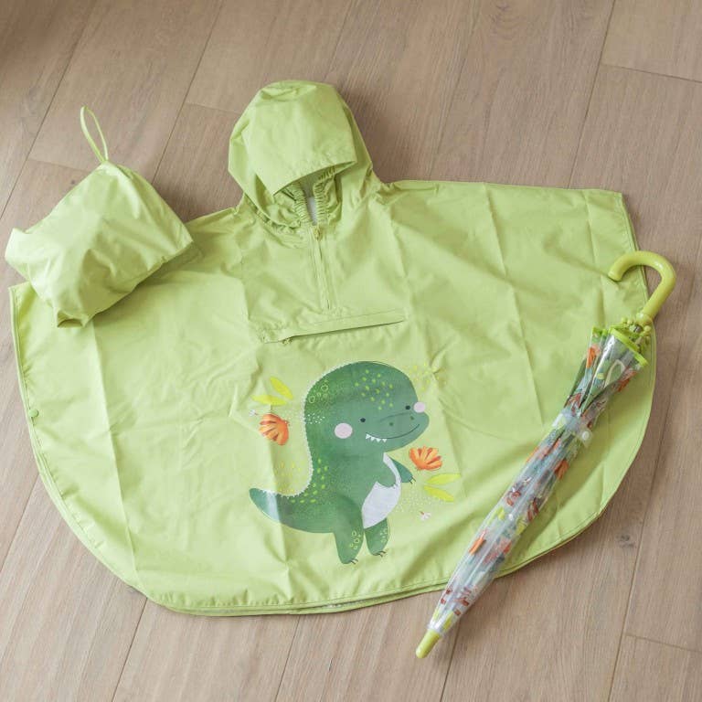 Umbrelă transparentă pentru copii cu dinozaurul Cracky, marca Sassi