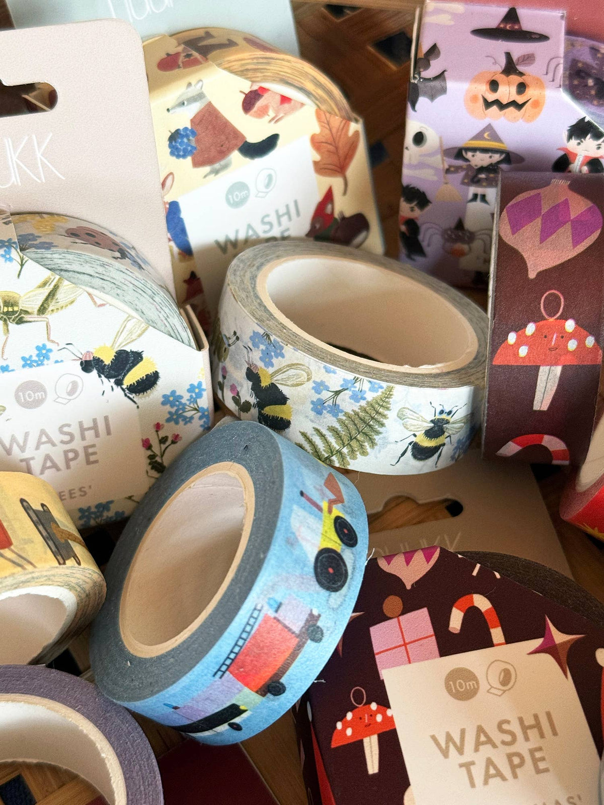 Bandă washi decorativă cu mașinuțe pentru copii, marca nuukk