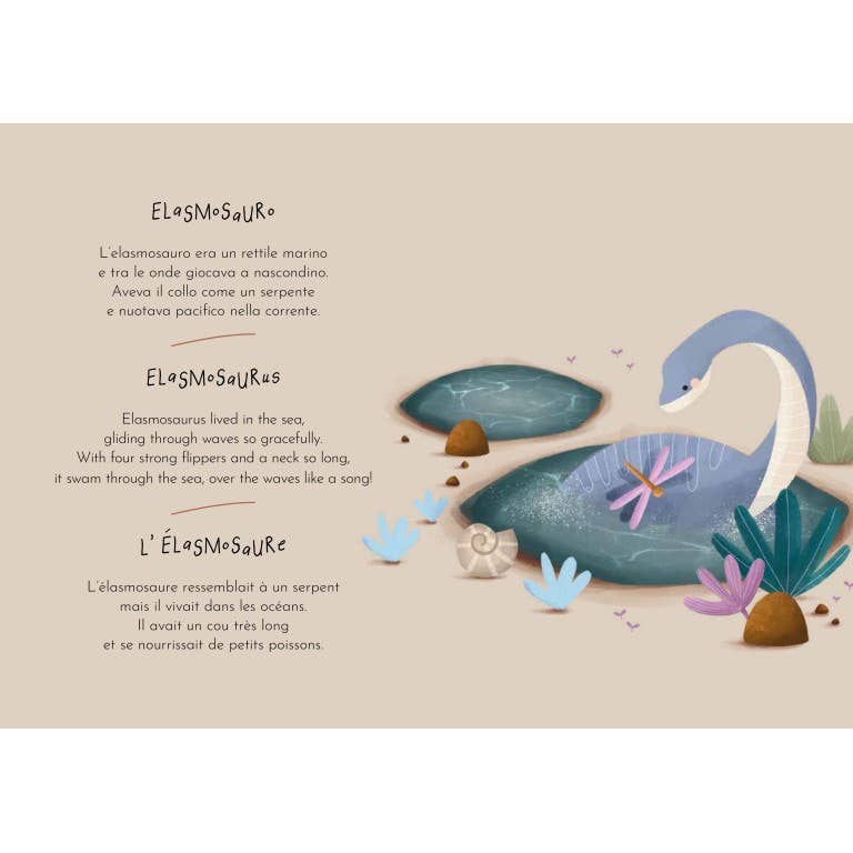 Cutie magnetică Sassi cu dinozauri, 35 de magneți și carte