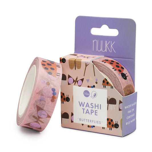 Bandă washi decorativă cu buburuze pentru copii, marca nuukk