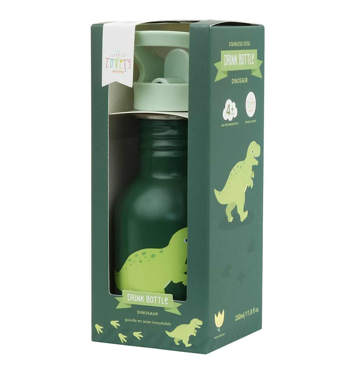Detaliu capac sticlă mini dinozaur