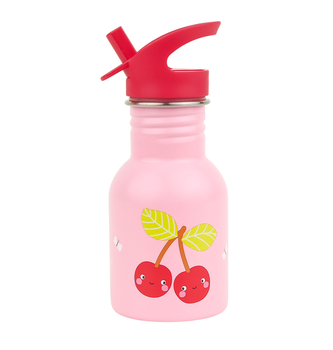 Sticlă inox mini 350 ml cu cireșe, A Little Lovely Company