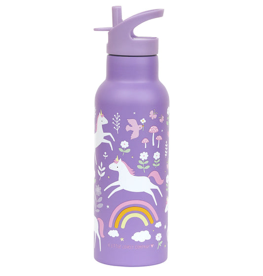 Sticlă din inox XL 500 ml cu unicorni, A Little Lovely Company