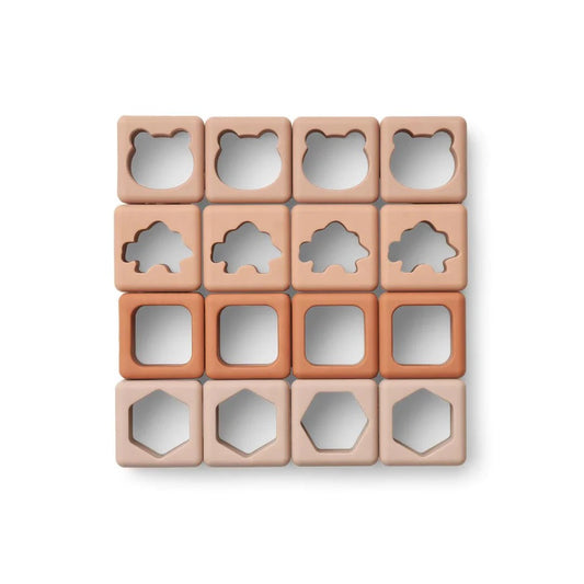 Cuburi de construit Loren, set 16 Liewood, nuanța Tuscany Rose