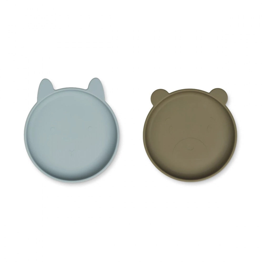Farfurii Olivia, set 2 Liewood, nuanța Blue Fog / Khaki