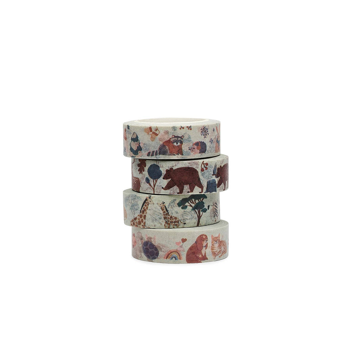 Bandă washi decorativă cu tematică safari pentru copii, marca nuukk