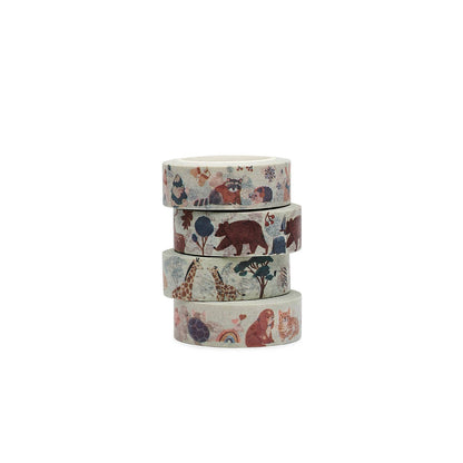 Bandă washi decorativă cu tematică safari pentru copii, marca nuukk