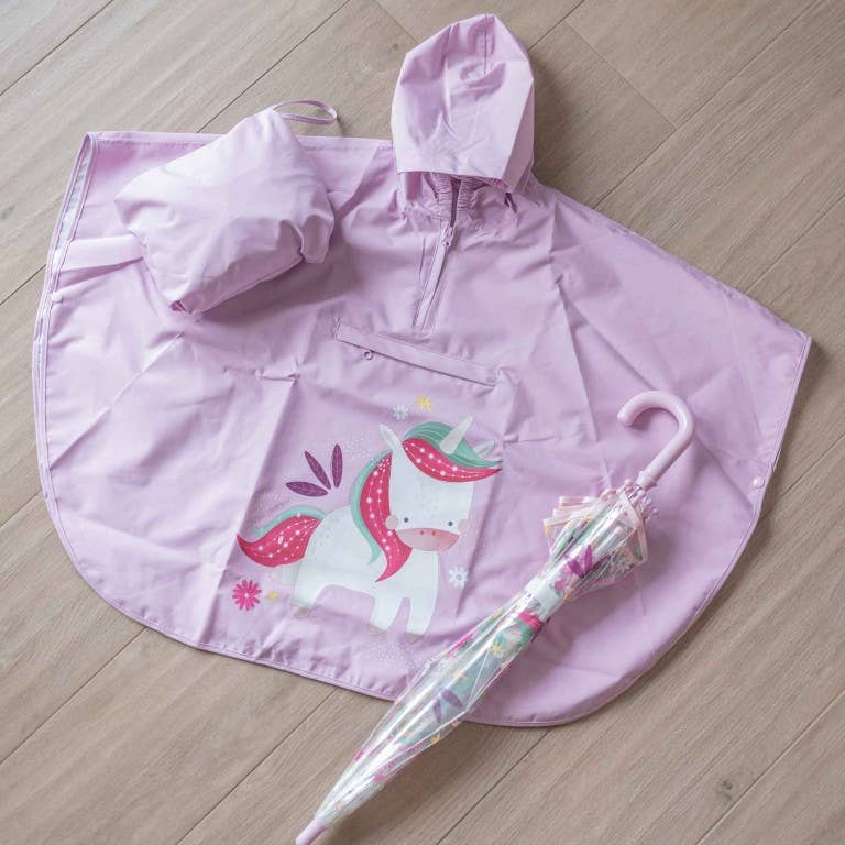 Umbrelă transparentă pentru copii cu unicornul Sparkly, marca Sassi