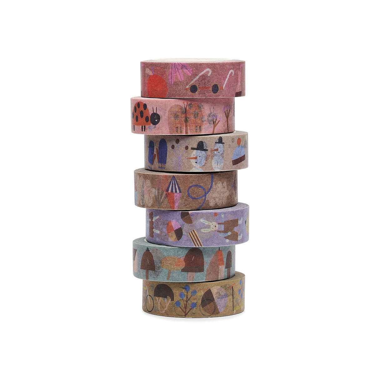 Bandă washi decorativă cu buburuze pentru copii, marca nuukk