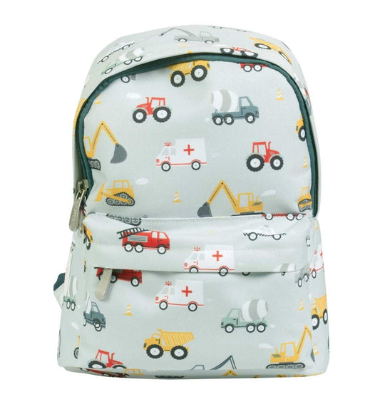 Rucsac mini bleu cu vehicule, A Little Lovely Company