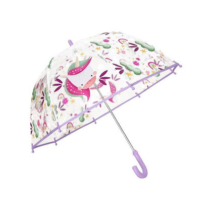 Umbrelă transparentă pentru copii cu unicornul Sparkly, marca Sassi