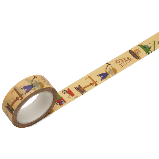 Bandă washi decorativă cu tematică de șantier pentru copii, marca nuukk