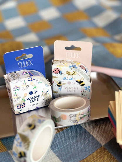 Bandă washi decorativă cu tematică de circ pentru copii, marca nuukk