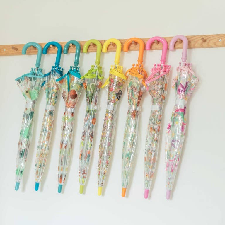 Umbrelă transparentă pentru copii cu vulpea Crunchy, marca Sassi