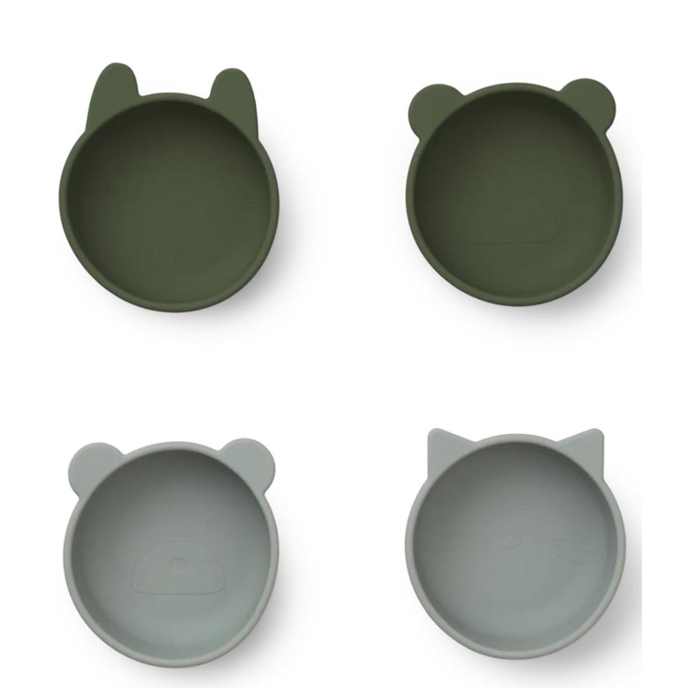 Boluri din silicon Iggy, set 4 Liewood, nuanța Apple Red / Tuscany Rose Mix