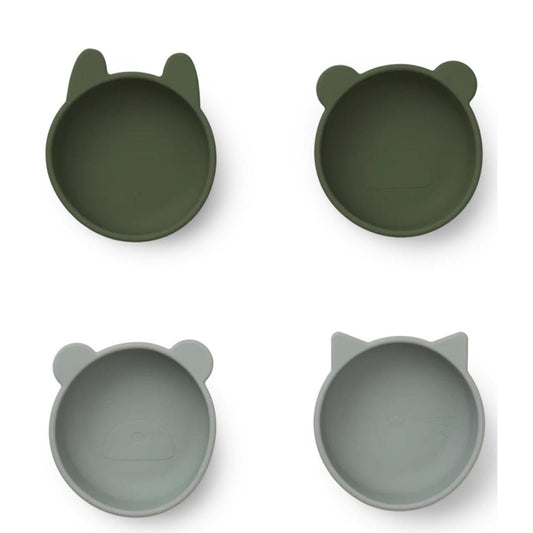 Boluri din silicon Iggy, set 4 Liewood, nuanța Apple Red / Tuscany Rose Mix