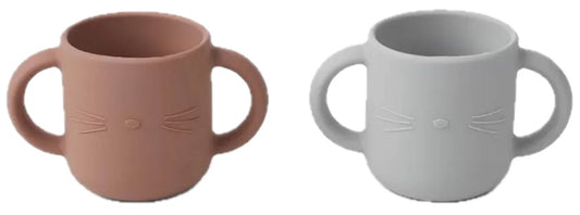 Căni din silicon Gene, set 2 Liewood, nuanța Cat Dumbo Grey