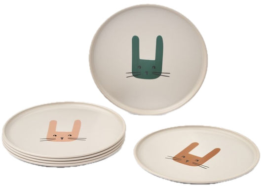Farfurii Remco, set 6 Liewood, nuanța Bunny / Sandy