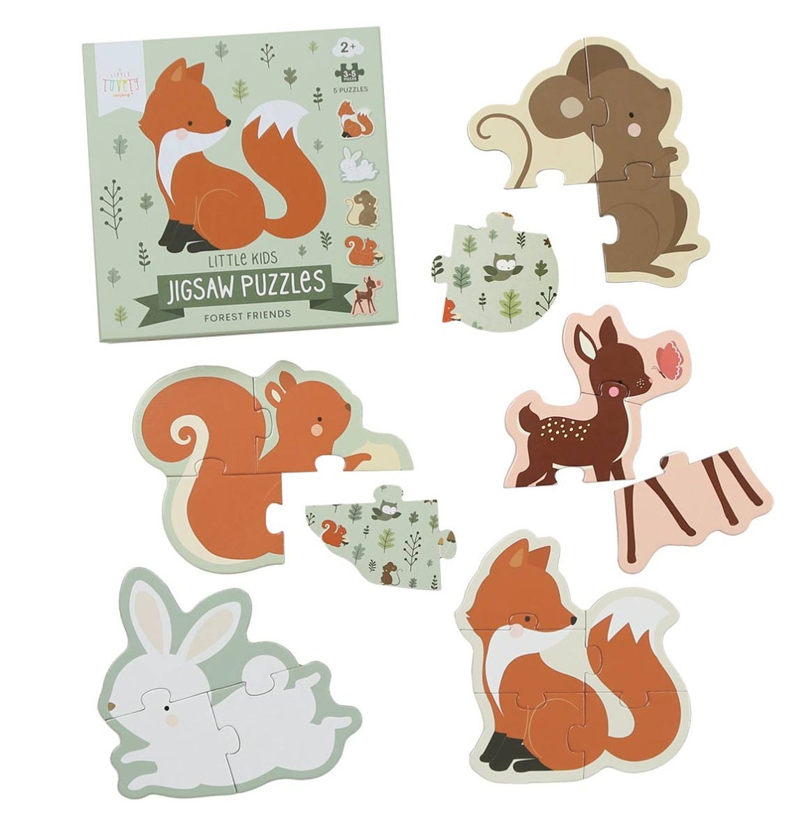 Puzzle cu animale din pădure, asamblat